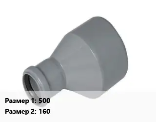 Переход ПЭ-100 полиэтилен 500х160 электросварной